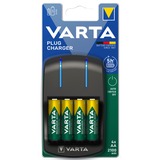 Varta Plug Charger, Ladegerät schwarz, Lädt 2 oder 4 AA, AAA