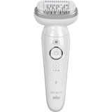 Braun Silk-épil 9 SES9-041 SensoSmart, Epiliergerät weiß/silber