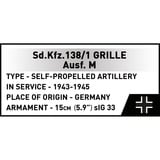 COBI Sd.Kfz. 138/1 Grille Ausf. M, Konstruktionsspielzeug 