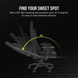 Corsair TC100 RELAXED Gaming-Stuhl schwarz, Soft Fabric