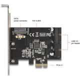 DeLOCK PCI Express x1 Karte zu 2 x intern USB 5 Gbps Pfostenstecker, Schnittstellenkarte 