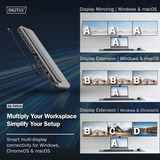 Digitus 12-Port USB-C 8K Docking Station, Dockingstation grau/schwarz, USB-C, 8K