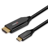 Lindy USB Adapterkabel, USB-C Stecker > HDMI 8K Stecker schwarz, 1 Meter, 8K 60Hz, + HDR