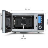 Medion MD15501, Mikrowelle silber/schwarz