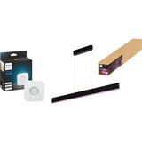 Philips Hue White & Color Ambiance Ensis Pendelleuchte + Bridge, LED-Leuchte schwarz, inkl. Hue Bridge