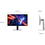 SAMSUNG Odyssey S27FG602SU QD-OLED, Gaming-Monitor 68 cm (27 Zoll), silber, QHD, G-Sync kompatibel, FreeSync Premium Pro, 500Hz Panel