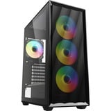 Sharkoon VK4 ARGB , Tower-Gehäuse schwarz, Tempered Glass