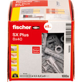 fischer Spreizdübel SX Plus 8x40 hellgrau, 100 Stück