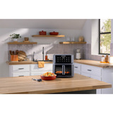 nutribullet Heißluftfritteuse CRISPLITE VISION schwarz/silber, 2.000 Watt, Korb 8 Liter, mit Sichtfenster