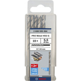 Bosch PRO Metal HSS-G Spiralbohrer, Ø 5,5mm 10 Stück, Arbeitslänge 57mm