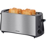 Cloer Langschlitz-Toaster 3719 edelstahl/schwarz, 1.380 Watt, für 4 Scheiben Toast