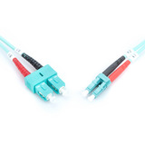 Digitus LWL Patchkabel, Duplex, LC > SC Stecker, Multimode OM3 türkis, 3 Meter