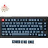 Keychron V1 Max, Gaming-Tastatur schwarz/blaugrau, DE-Layout, Gateron Jupiter Red, Hot-Swap, RGB