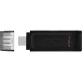 Kingston DataTraveler 70 256 GB, USB-Stick schwarz, USB-C 3.2 (5 Gbit/s)