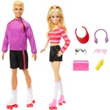 Mattel Barbie Fashionistas Set mit 2 Puppen und 6 Accessoires mit Rollschuhen