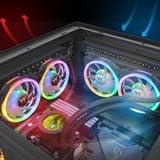 Thermaltake SWAFAN 12 RGB 120x120x25, Gehäuselüfter schwarz, 3er Pack, inkl Controller, 120 mm