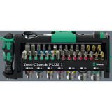 Wera Tool-Check Combi 1, mit KNIPEX Cobra, Bit-Satz schwarz/grün, 40-teilig, inkl. 1/4" Bit-Ratsche und Wasserpumpenzange