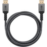 goobay Plus DisplayPort 2.0/2.1 Kabel, 16K @ 60Hz, 80 Gbit/s grau, 3 Meter
