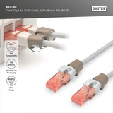 Digitus Farbclips für Patchkabel, Kabelclip braun