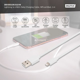 Digitus USB 2.0 Daten-/Ladekabel USB-A > Lightning, MFI zertifiziert weiß, 1 Meter, PD, Laden mit bis zu 12 Watt