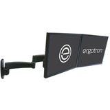 Ergotron Serie 200 Wandmontage für Dual Schirmlösung, Monitorhalterung schwarz
