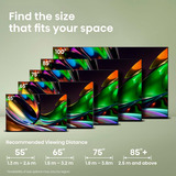 Hisense 75UR8DS RGB MiniLED, LED-Fernseher 189 cm (75 Zoll), schwarz/dunkelgrau, UltraHD/4K, Hi-View AI Engine RGB, 180Hz Panel
