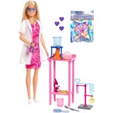 Mattel Barbie Wissenschaftlerin-Puppe und Zubehör mit blonder Modepuppe, Labortisch und Farbwechsel-Zubehör