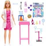Mattel Barbie Wissenschaftlerin-Puppe und Zubehör mit blonder Modepuppe, Labortisch und Farbwechsel-Zubehör