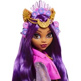 Mattel Monster High Monsterfest Clawdeen Wolf, Puppe mit Festival-Outfit, Bandposter und Zubehör