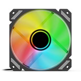Sharkoon SHARK Mirror RGB PWM REVERSE, Gehäuselüfter schwarz, 120 mm