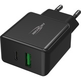 Ansmann Home Charger HC218PD, Ladegerät schwarz, Power Delivery & Quick Charge Technologie