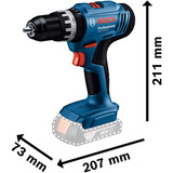 Bosch Akku-Schlagbohrschrauber GSB 18V-25  Professional, 18Volt blau/schwarz, 2x Li-Ion Akku 2,0Ah, L-Case Pick & Click