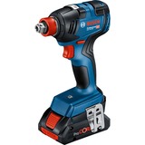 Bosch Professional Akku-Schlagschrauber GDX 18V-200 Professional, 18Volt blau/schwarz, 2x Li-Ion Akku ProCORE18V 4,0Ah, L-Case