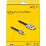 DeLOCK Kabel Mini DisplayPort > DisplayPort 1.4, 8K mit HDR schwarz/grau, 3 Meter