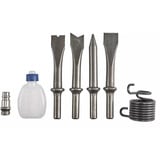 EINHELL Druckluft-Meißelhammer TC-PC 45 Set rot/schwarz, mit 4-teiligem Meißel-Set, Nadel-Entroster, Koffer