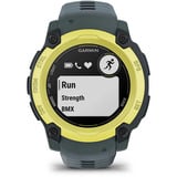 Garmin Instinct E, Smartwatch dunkelgrau/limette, 40 mm, Silikon-Armband