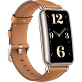 Huawei Watch FIT mini, Smartwatch gold, Lederarmband in Mocha Brown