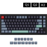 Keychron OEM Dye-Sub PBT Keycap-Set - Hacker, Tastenkappe dunkelblau/hellblau, für Q1/Q2/K2, US-Layout (ANSI)