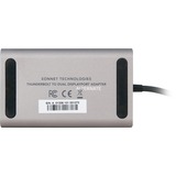 Sonnet Adapter Thunderbolt 3 > Dual DisplayPort grau/schwarz, 30cm