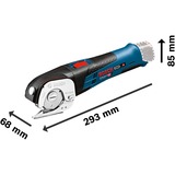 Bosch Akku-Universalschere GUS 12V-300 Professional, Elektroschere blau, ohne Akku und Ladegerät, L-BOXX