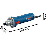 Bosch Geradschleifer GGS 30 S Professional blau, 750 Watt, kurze Schleifspindel