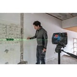 Bosch Professional Akku-Kombilaser GCL 12V-50-22 CG Professional, Kreuzlinienlaser blau/schwarz, grüne Laserlinien und Lotpunkte, inkl. Drehhalterung RM 20 und Baustativ BT 150