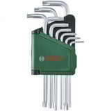 Bosch Torx Innensechskantschlüssel Set, 9 teilig, Schraubendreher grün/schwarz, Aufbewahrungsclip