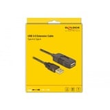 DeLOCK USB 2.0 Aktivverlängerungskabel, USB-A Stecker > USB-A Buchse	 schwarz, 15 Meter