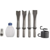 EINHELL Druckluft-Meißelhammer TC-PC 45 rot/schwarz, mit 4-teiligem Meißel-Set, Koffer
