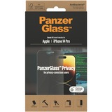 PanzerGlass Classic Fit Privacy Bildschirmschutz, Schutzfolie transparent, iPhone 14 Pro