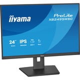 iiyama ProLite XB2495WSC-B1 61.1 cm (24 Zoll), schwarz (matt), WUXGA, IPS, HDMI, USB-C, USB-Hub, 100Hz Panel