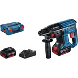 Bosch Akku-Bohrhammer GBH 18V-21 Professional, 18Volt blau/schwarz, 2x Li-Ionen Akku 4,0Ah, L-BOXX