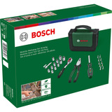 Bosch Heimwerken & Garten Starter Werkzeug Set, 26-teilig, Werkzeug-Set grün/schwarz, mit Textil-Reißverschlussetui
