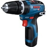 Bosch Professional Akku-Schlagbohrschrauber GSB 12V-35 Professional, 12 Volt blau/schwarz, 2x Li-Ionen Akku 3,0Ah, L-BOXX